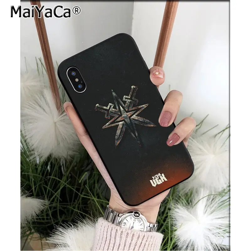 MaiYaCa Vegas Golden Knights Силиконовый ТПУ мягкий черный чехол для телефона для iPhone X XS MAX 6 6S 7 7plus 8 8Plus 5 5S XR - Цвет: A10