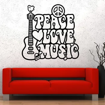

Wall Vinyl Music Hippie Peace Love Flower Guaranteed Quality Decal