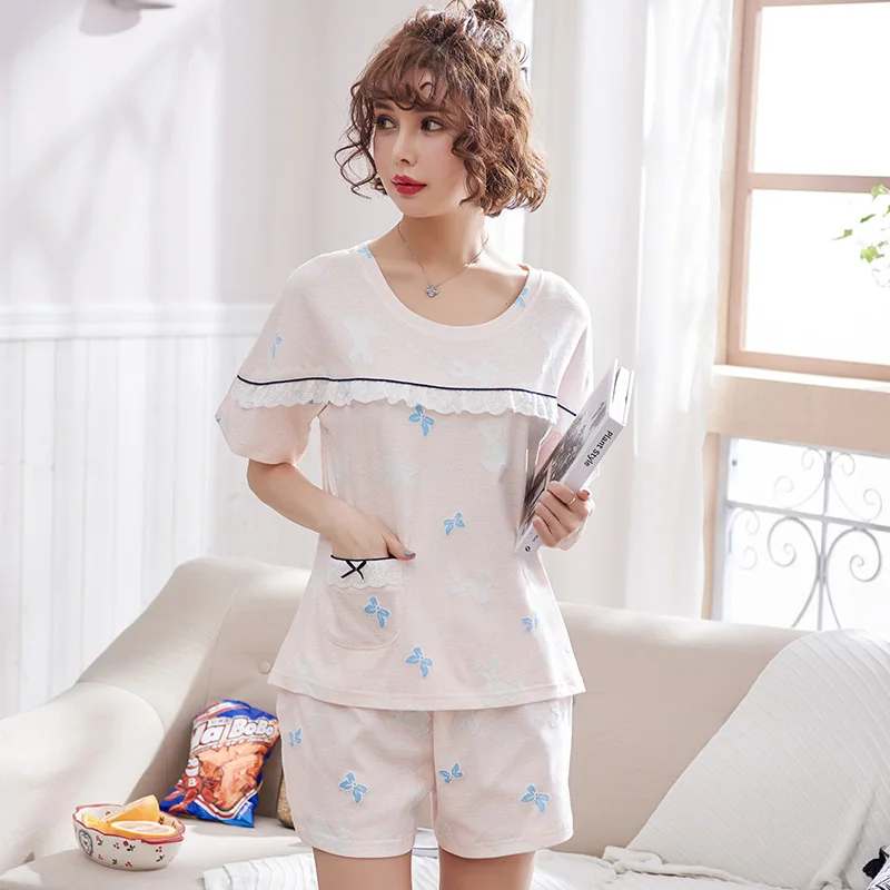 Shorts and Top Set for Women 2 Piece Set Women Pretty Princess Short Sleeve Butterfly Print Tee