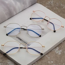 Полигональные анти-Blu-ray Компьютер очки Нерегулярные большой кадр и студенток Frame 9041OLO