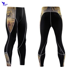 Новые утягивающие брюки для мужчин спортивные лосины для фитнеса бега Штаны Для мужчин 3D с принтом спортивная одежда Бодибилдинг, тренировка леггинсы