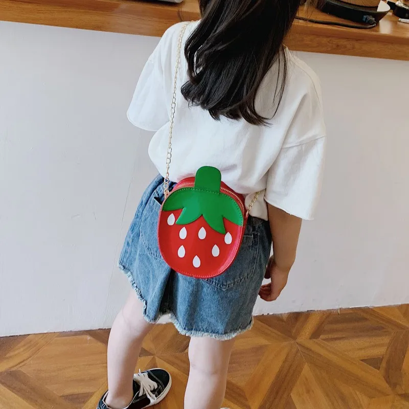 Детские милые Мультяшные фрукты форма шаблон крест-тело сумка Мода для девочек Дети PU Сумка через плечо