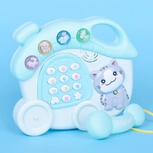 Телефоны, кот, детские, вечерние, животные, звук музыкальная игрушка для детей, цифровое познание, песенки, имитированные телефон, рингтоны, подарки на день рождения