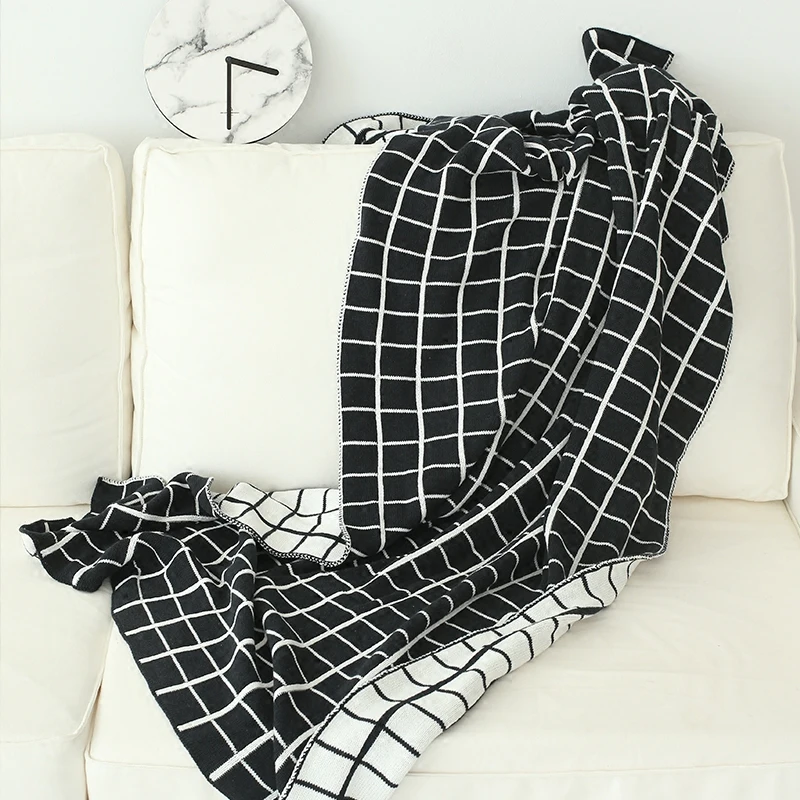 Плед для дивана из натурального хлопка в скандинавском стиле|sofa throw blanket|soft throwthrow