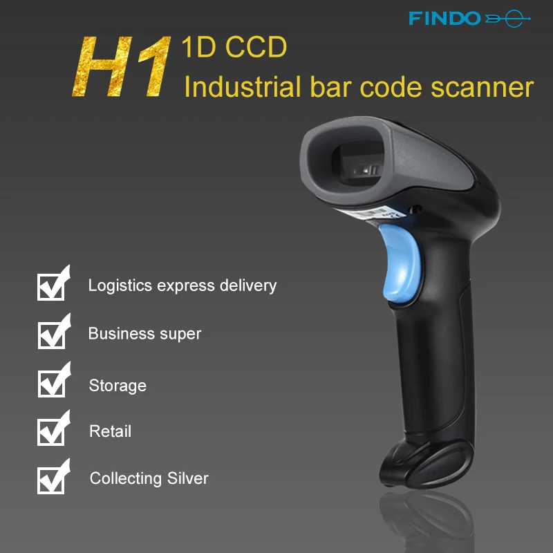 5pcs Portable High Speed 300 scans/second Scan Rate Handheld CCD Barcode Scanner Reader USB Wired 1D Bar Code for POS System