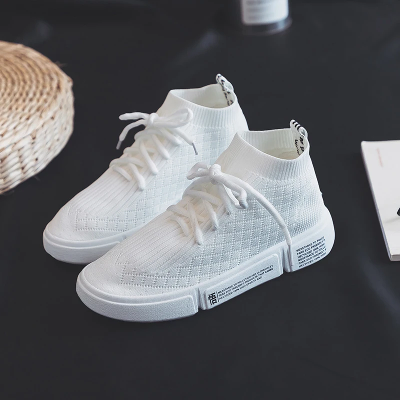 

Women Casual Shoes balencia designer Fashion brand White Shoes for women High Top Canvas Shoes 2018 Spring Sock sneakers