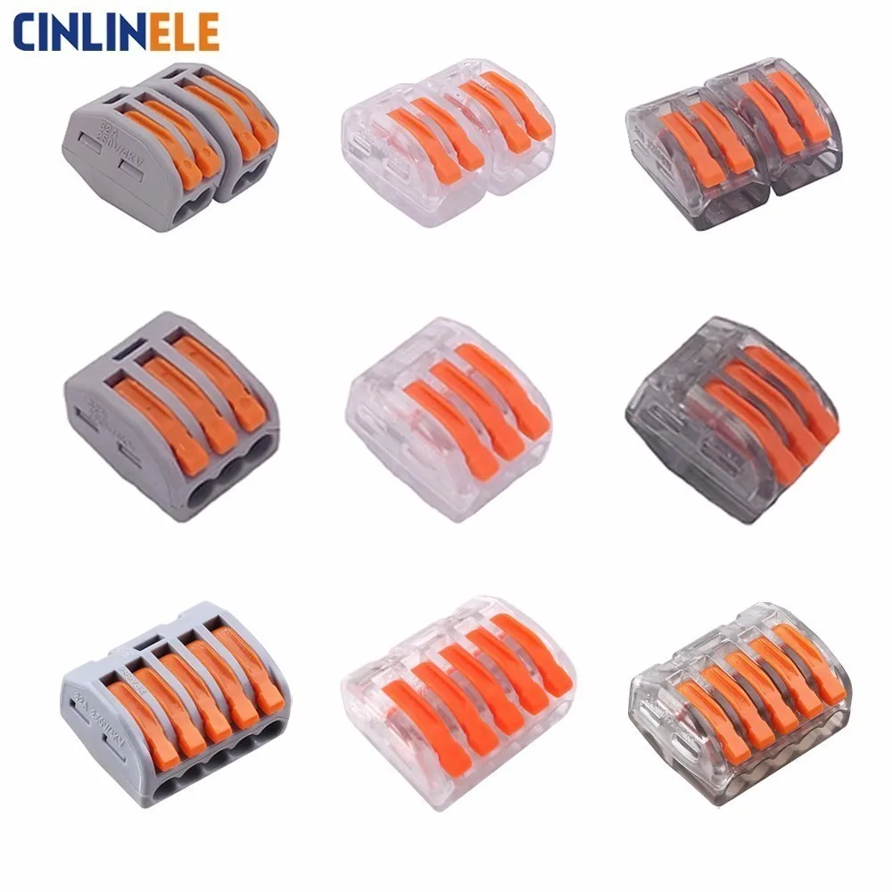 

10PCS Mini Fast WAGO 222-412 413 415 PCT212 213 215 Universal Compact Wire Wiring Connector Conductor Terminal Block