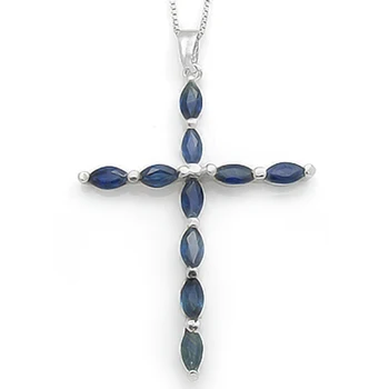 

Collares Collier Qi Xuan_Dark Red Stone Cross Pendant Necklace_Real Necklace_Quality Guaranteed_Manufacturer Directly Sale