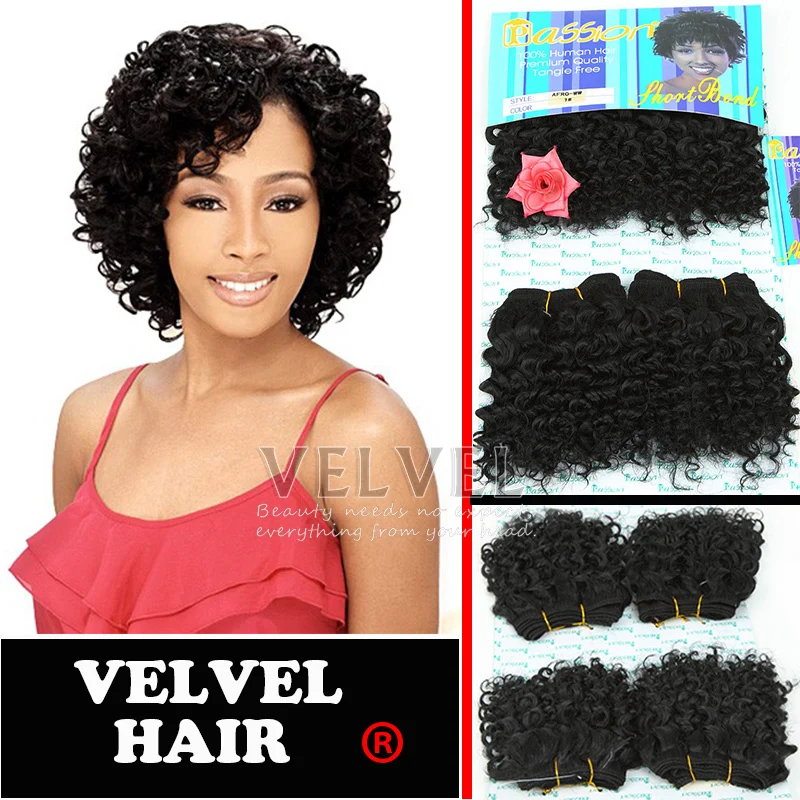 Free Shipping Passion Afro Curl Hair Extensions Short Curly Hair