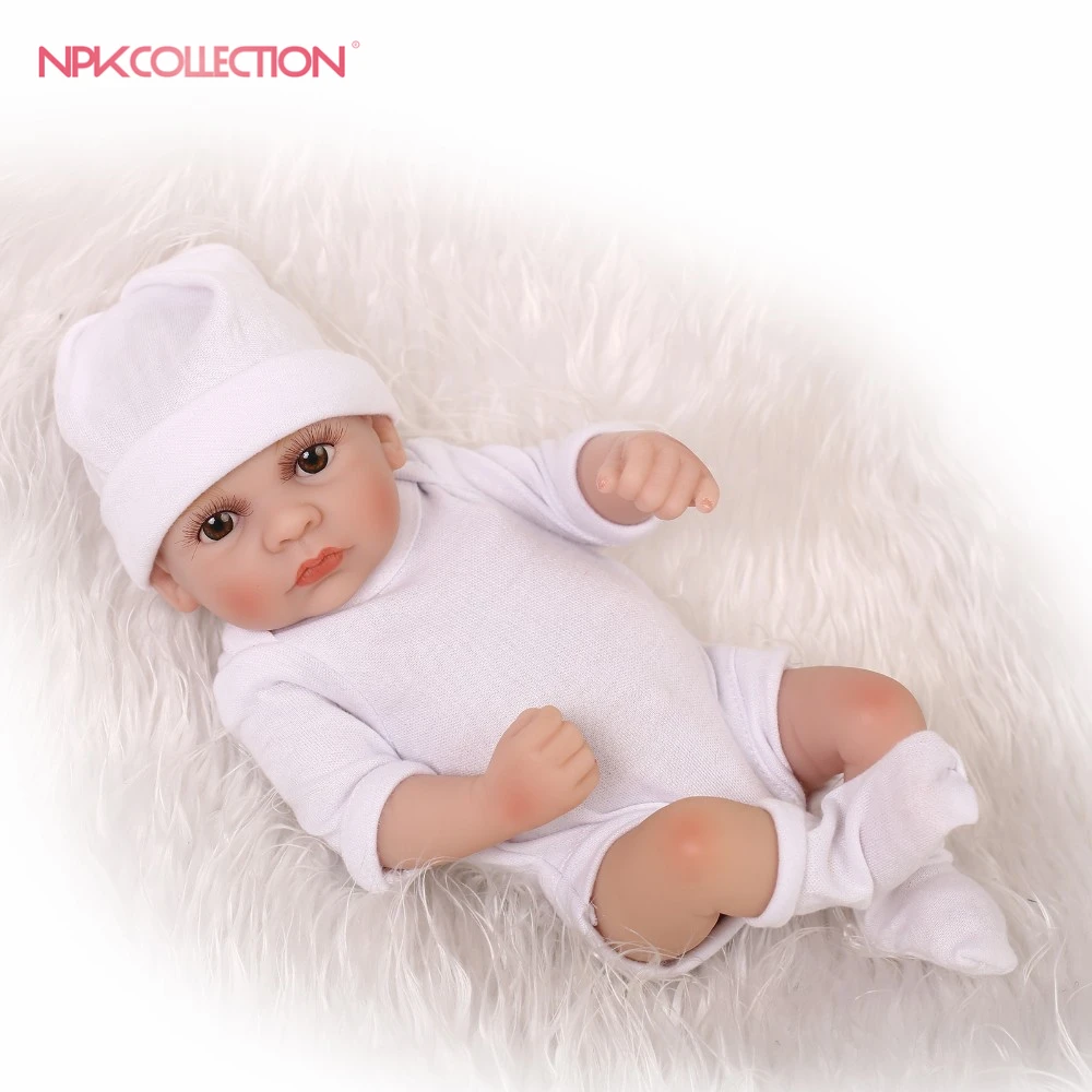 

NPK Mini 11 Inch Soft Fully Body Silicone Reborn Dolls Sleeping Newborn Babies Bebes Reborn Realista Doll For Gift Bath Toy
