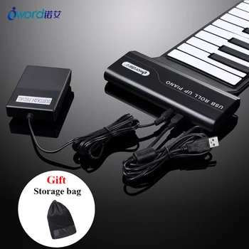 

2019 New Smart hand roll folding piano 88 Keys Usb Midi Keyboard Keyboard Piano Keys Handscroll Roll Up