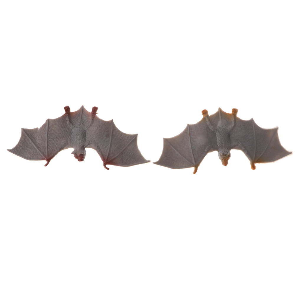 12pcs/set Plastic Black Bats Model Figures for Kids Educational Toy Gift 
