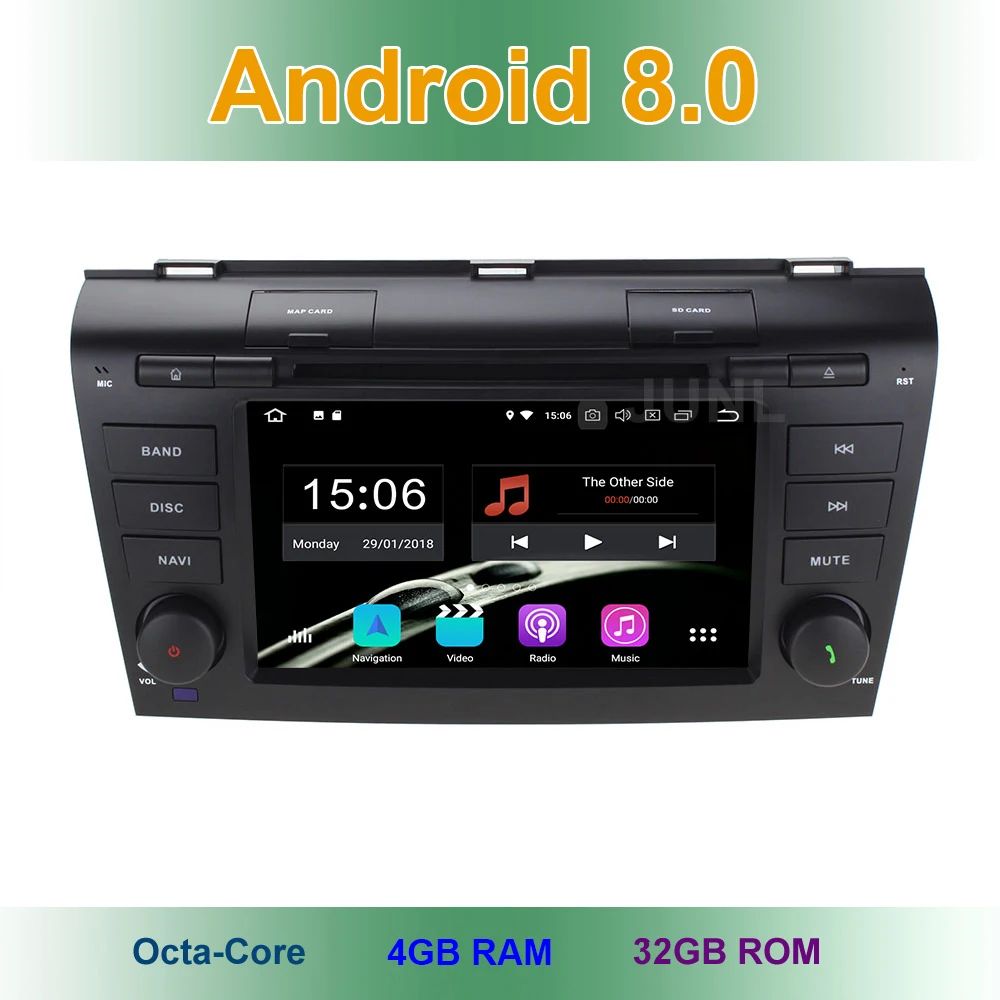 4 ГБ Оперативная память Android 8.0 dvd-плеер для Mazda 3 2004-2009 с WIFI BT Радио GPS