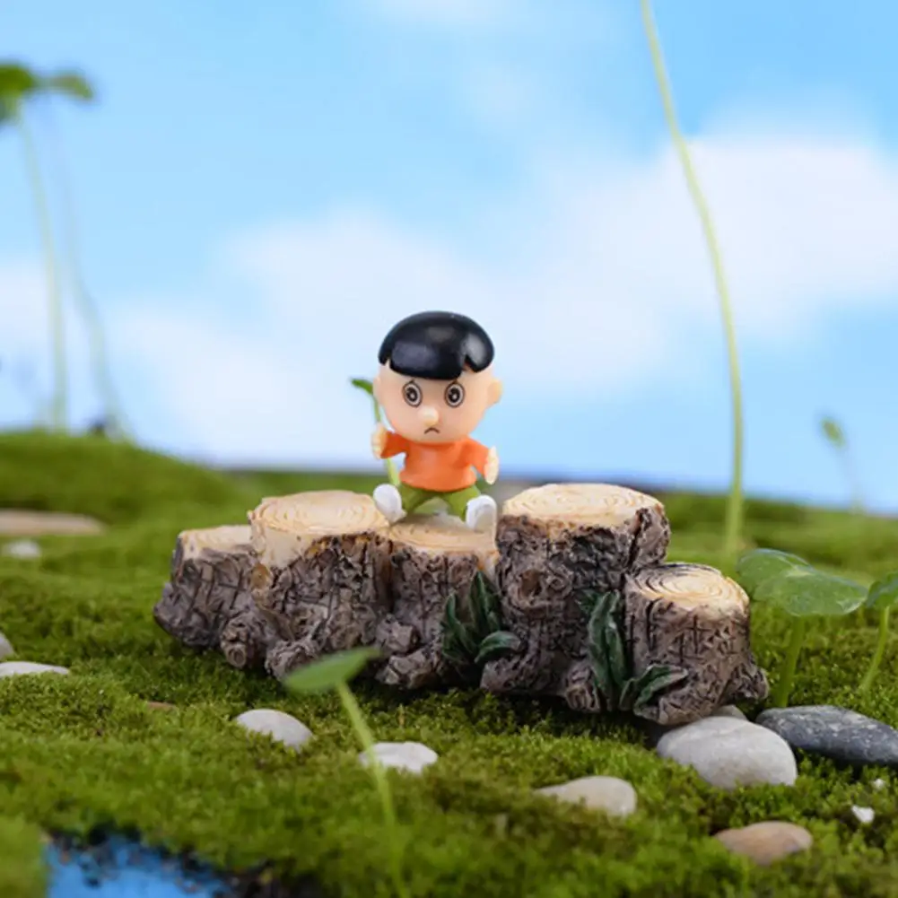 

Miniature Resin Stump Micro Landscape Fairy Garden Mini Ornament Dollhouse Decor