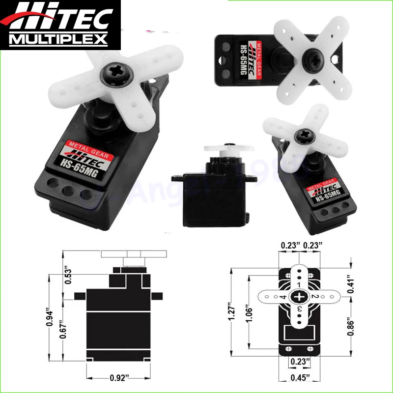 Оригинал Hitec HS-65MG HS 65 мг Micro сервопривод Futaba JR Trex 450 V2