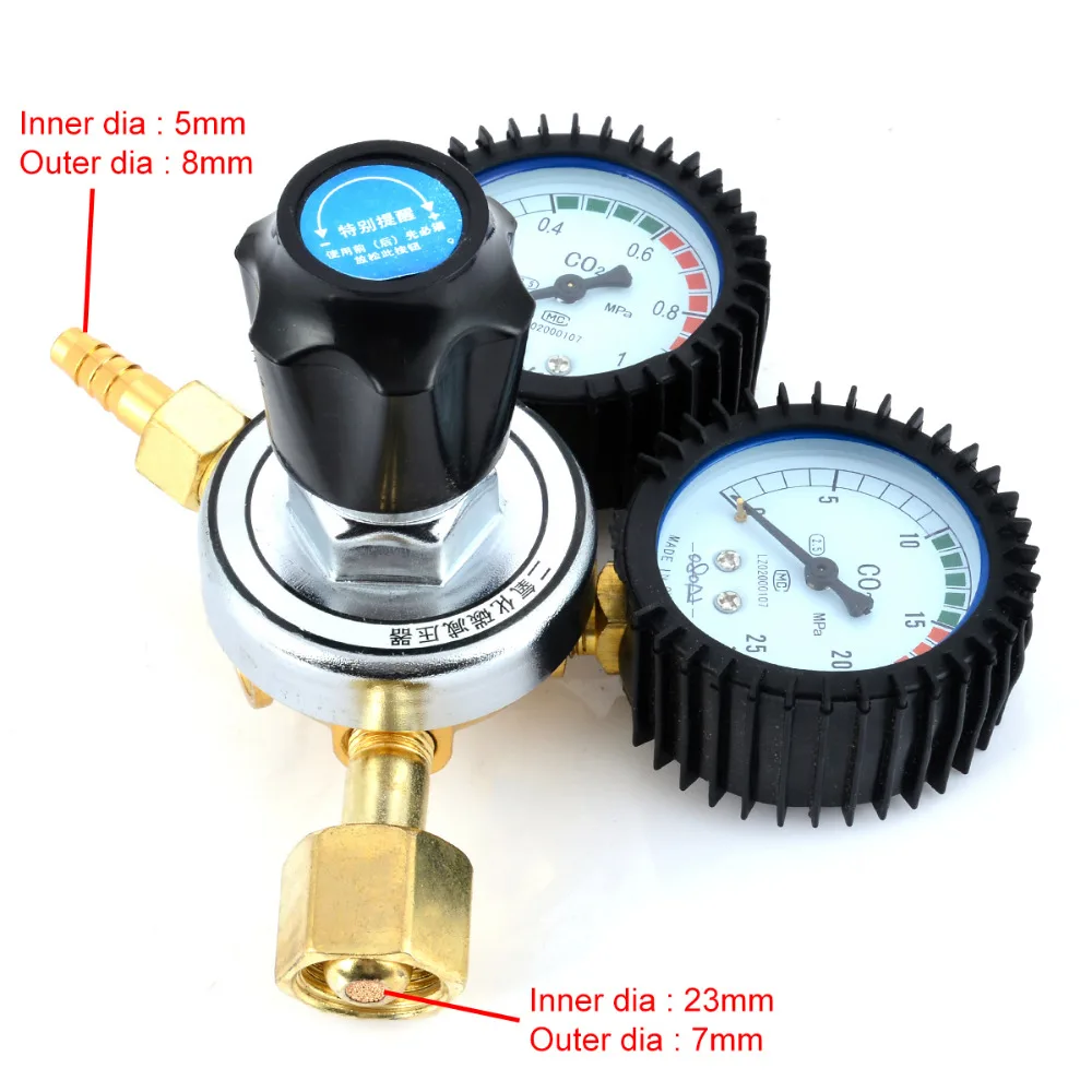 

1pc CO2 High Pressure Reducing Maintaining Regulators Valve Flow Meter For MIG Welding Beer Brew Mayitr Gas Reducing Valves