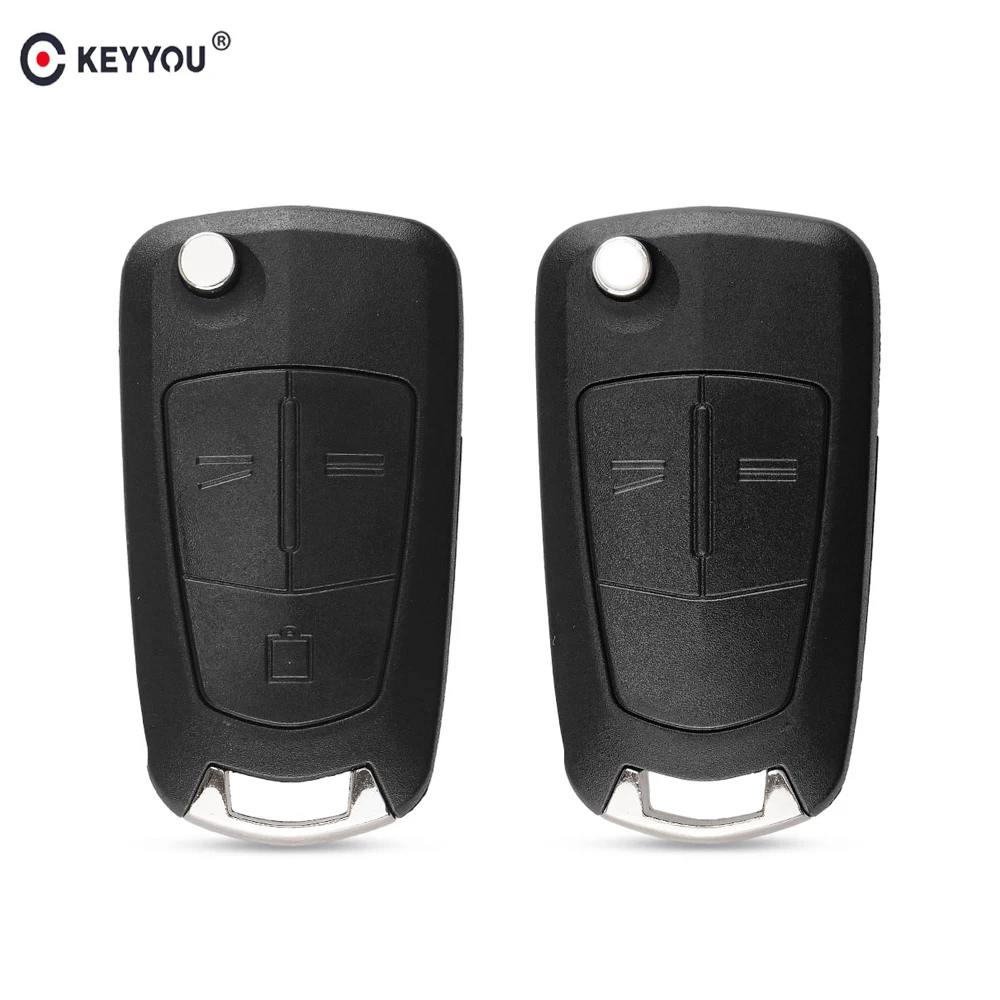 

KEYYOU 2 3 Butoons Uncut Folding Flip Remote Key Shell Fob Case For Vauxhall Opel Corsa Astra Vectra Signum Zafira Insignia