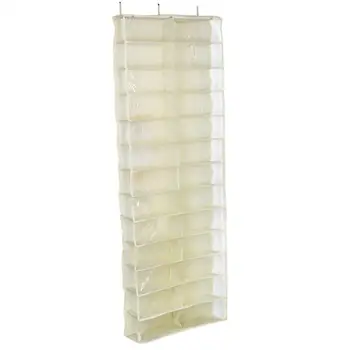 

26 Large Pocket Over the Door Hanger Shoes Organizer Closet Shelves Rack Hanging Storage Space Saver