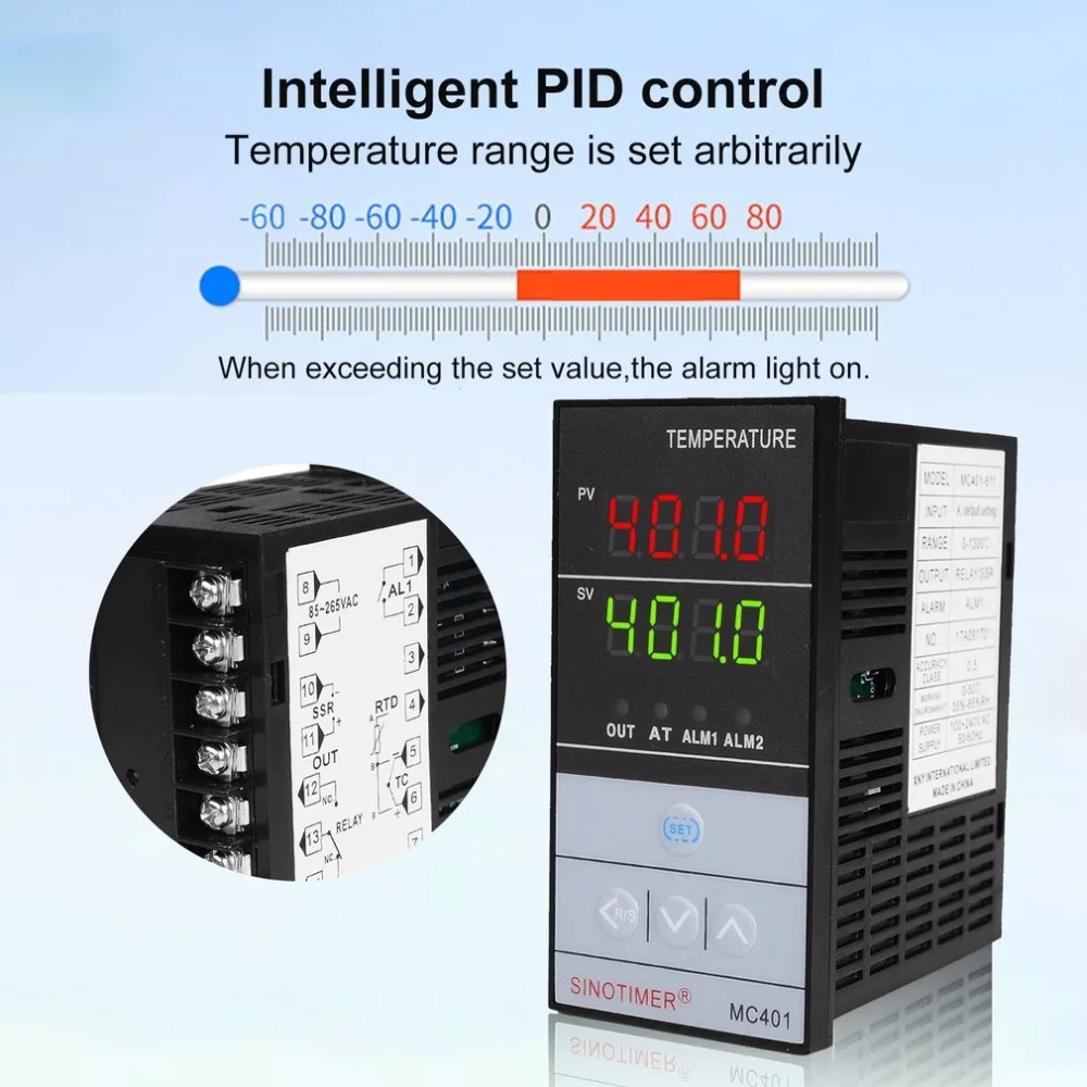 SINOTIMER короткие в виде ракушки вход PID температура контроллер термостат
