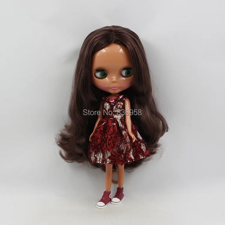 

1/6 Nude Doll For Series No .230BL9128 Long deep Brown hair Suitable For DIY Change Toy For Girls