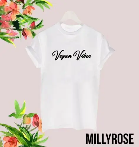 VEGAN VIBES Вегетарианская еда, забавная женская, мужская, женская, белая, черная футболка, футболка, модный дизайн, бесплатная доставка, мужские