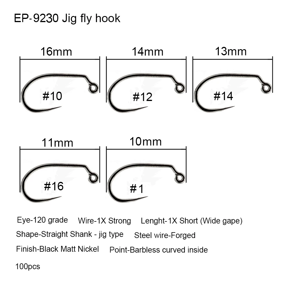 Eupheng 100pcs Competition Fly Fishing Hook Barbless No Barb hook Fishing Dry Nymph Shirmp Wet Caddis Fly Hook Black Nickle New Eupheng 100pcs Competition Fly Fishing Hook Barbless No Barb hook Fishing Dry Nymph Shirmp Wet Caddis Fly Hook Black Nickle New