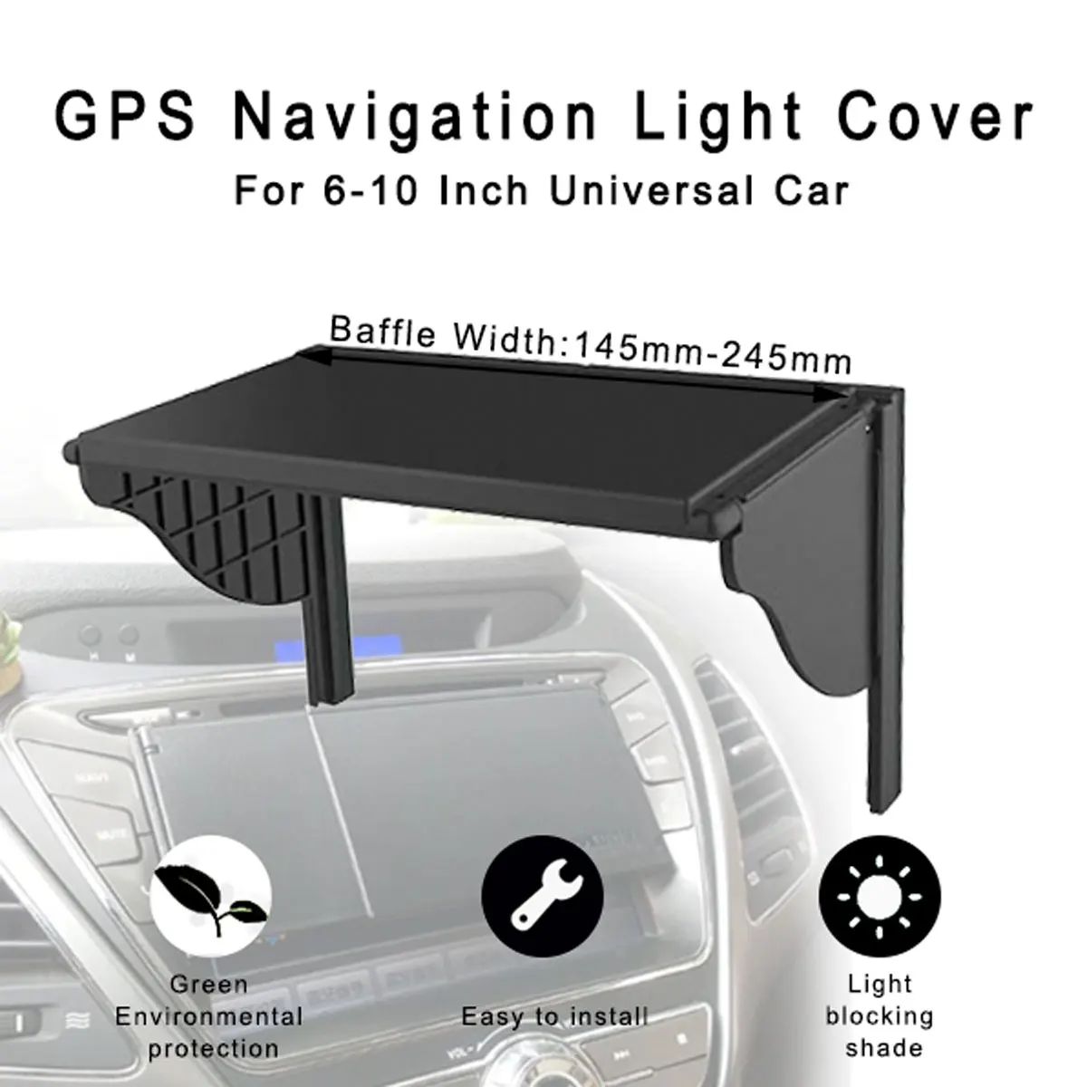  145-245mm Auto Zentralen Dashboard-Dash Board Panel Fascia GPS Navigator Display Sonnenschirm Sonne