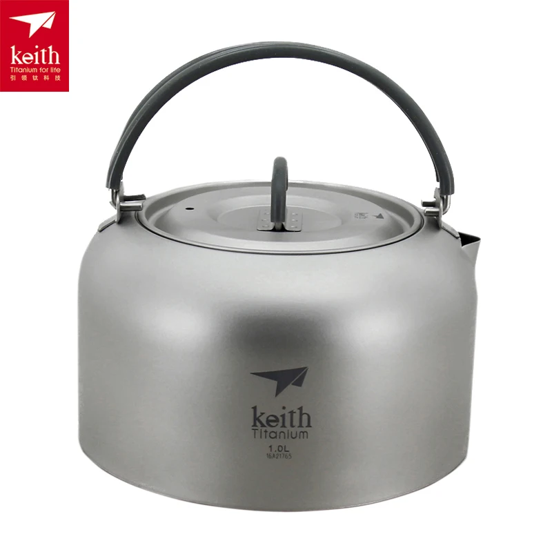 Keith 1000 ml titanio acampar hervidor de agua 115g Ti3901