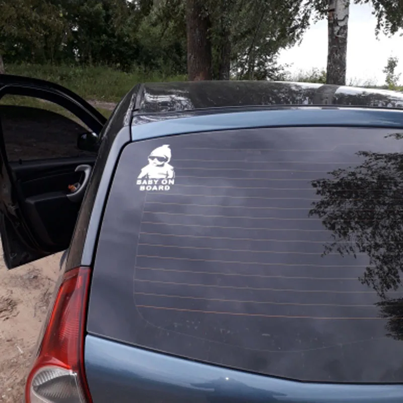 

14 * 9CM Cool Rear Reflective Sunglasses Child Car Sticker for Citroen C-Quatre C-Triomphe Picasso C1 C2 C3 C4 C4L C5 Elysee/DS