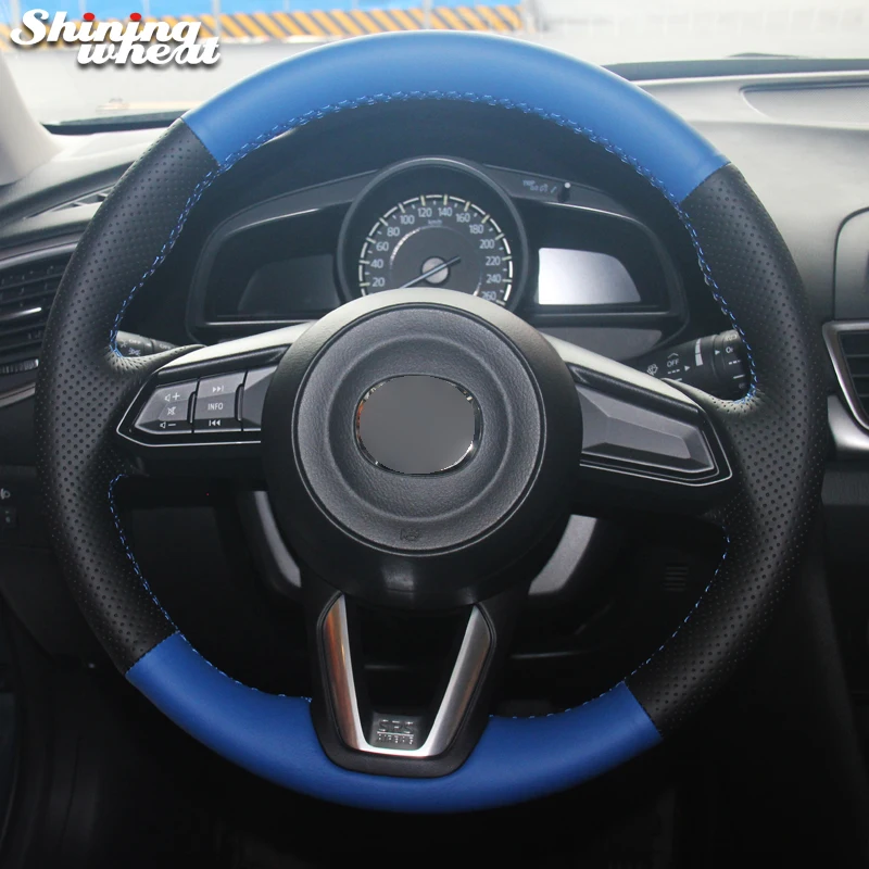 Чехол из натуральной кожи для руля Mazda 3 CX 5 2017 2016 2017|Чехлы на руль| |