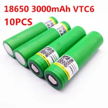 10 pcsLiitokala VTC6 3.7V3000mAh rechargeableLi-ion battery18650US186500VTC63A электронные сигареты игрушечные инструменты flashligh мобильный