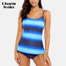 Charmleaks Женский танкини набор женский купальный костюм, пестрый купальник с регулируемой полосой сзади крест купальный костюм бикини