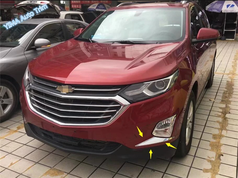 

Lapetus Auto Styling Front Fog Lights Lamp Eyelid Eyebrow Cover Trim 2 Pcs / Set Fit For Chevrolet Equinox 2017 2018 2019 ABS