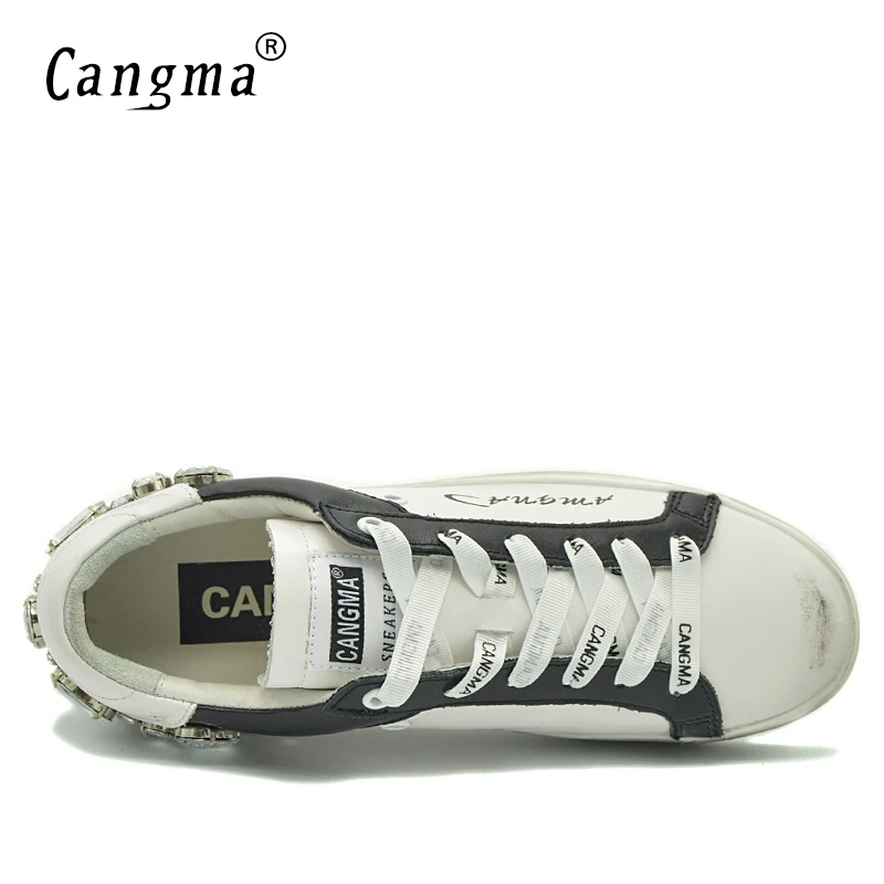 CANGMA обувь со стразами мужские кроссовки модные повседневные серебряные хрустальные мужские белые дышащая обувь для тренировок стильная русская обувь