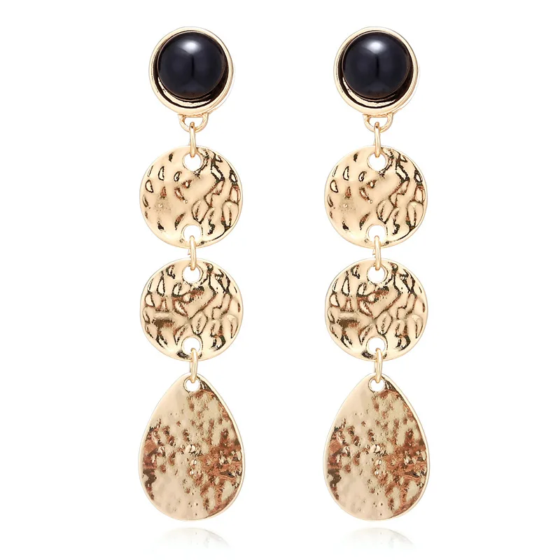 new design Vintage earrings irregular geometric metal wild acrylic |