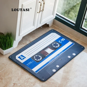 

LOUTASI Nostalgia Classic Magnetic Tape Rectangular Mats Entrance Doormats Dust Proof Kitchen Carpet Bath Mat Area Rugs 3 Sizes