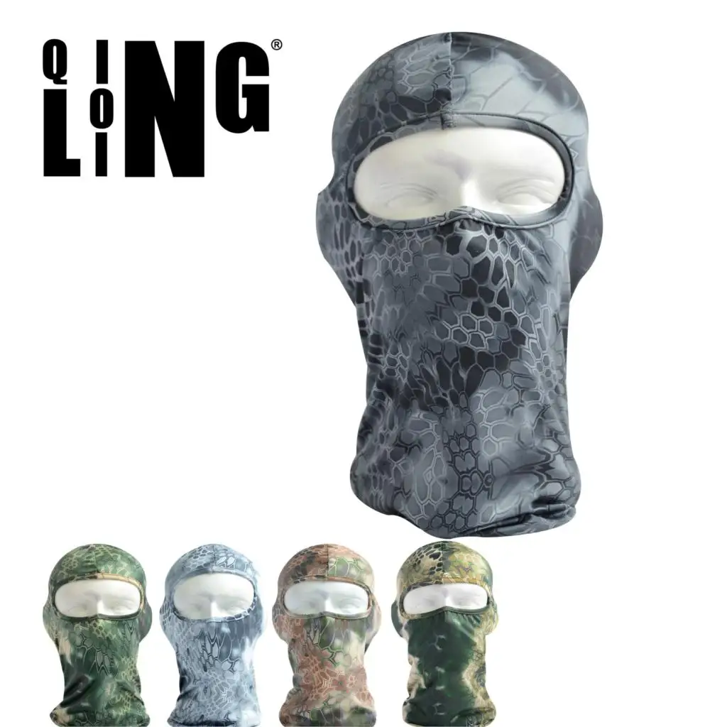 New Snake Camouflage Full Face Mask Stretch Balaclava Tactical Airsoft Hunting Bike Motorcycle