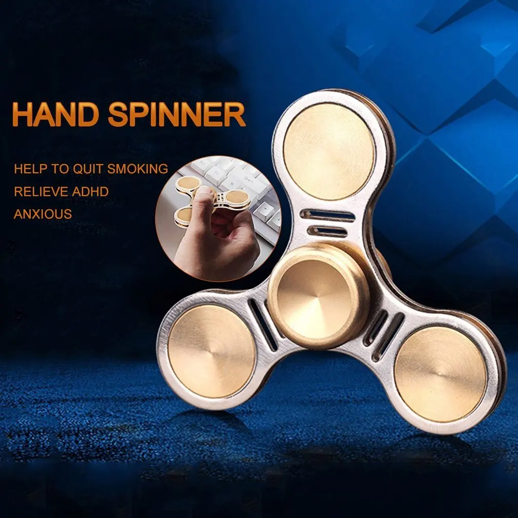 Три оставляет руки Spinner сплав пальцев гироскопа игрушка стресс Давление рельеф EDC Игрушечные лошадки для детей и взрослых Подарочное