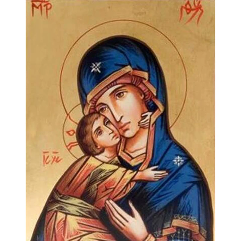 

DIY Diamond Embroidery Buddha Diamond Painting Cross Stitch Diamond Mosaic Embroidery With Home Decoration Religious virgin son