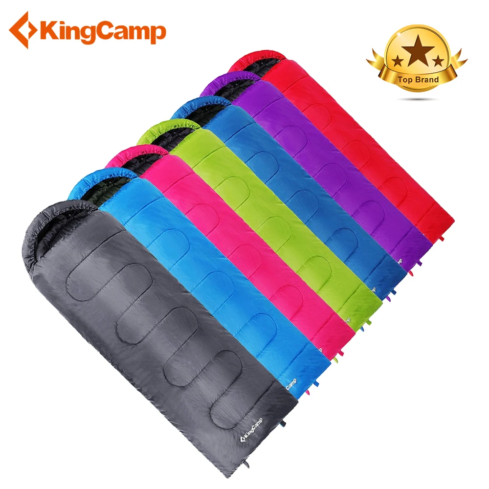 melhor KingCamp Ultralight saco de Dormir Tipo Envelope Algodão saco de Dormir de Inverno Adulto Saco de Dormir Caminhadas Tamanho Grande Bolsa De Dormir