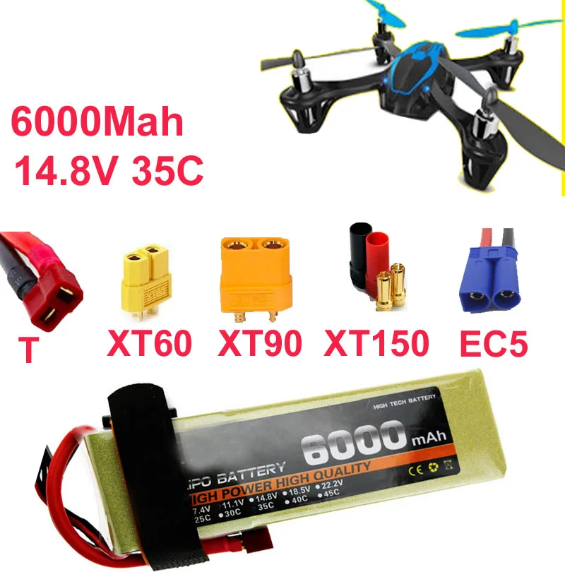 Высокоскоростной аккумулятор 4s 35c 14 8 v 6000mah для дрона литий полимерный 35C
