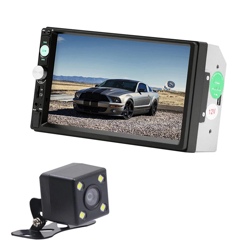 

7023B MP5 2 Din Car Multimedia Audio Player Stereo Radio 7 inch Touch Screen HD Support Bluetooth Camera FM USB SD Aux