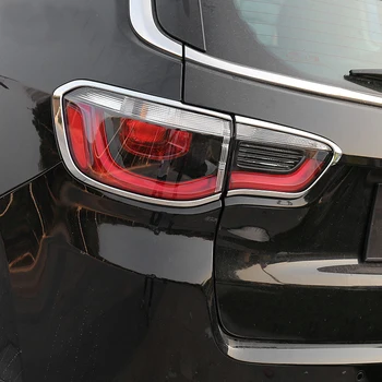 

2017 2018 For Jeep Compass Car Styling Rear Tail Light Lamp Cover Frame Decorative Trim ABS 4pcs