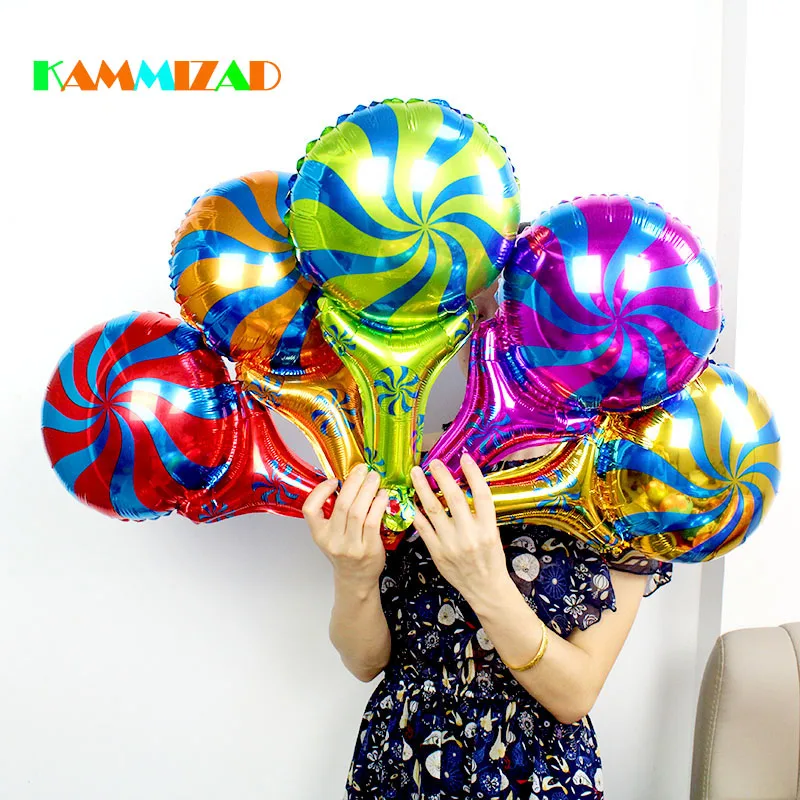 

Small Hand Bat Balloons Windmill Candy Multi Color Crazy Night Birthday Party Sporting Inflatable Aluminium Foil Globos Supplies