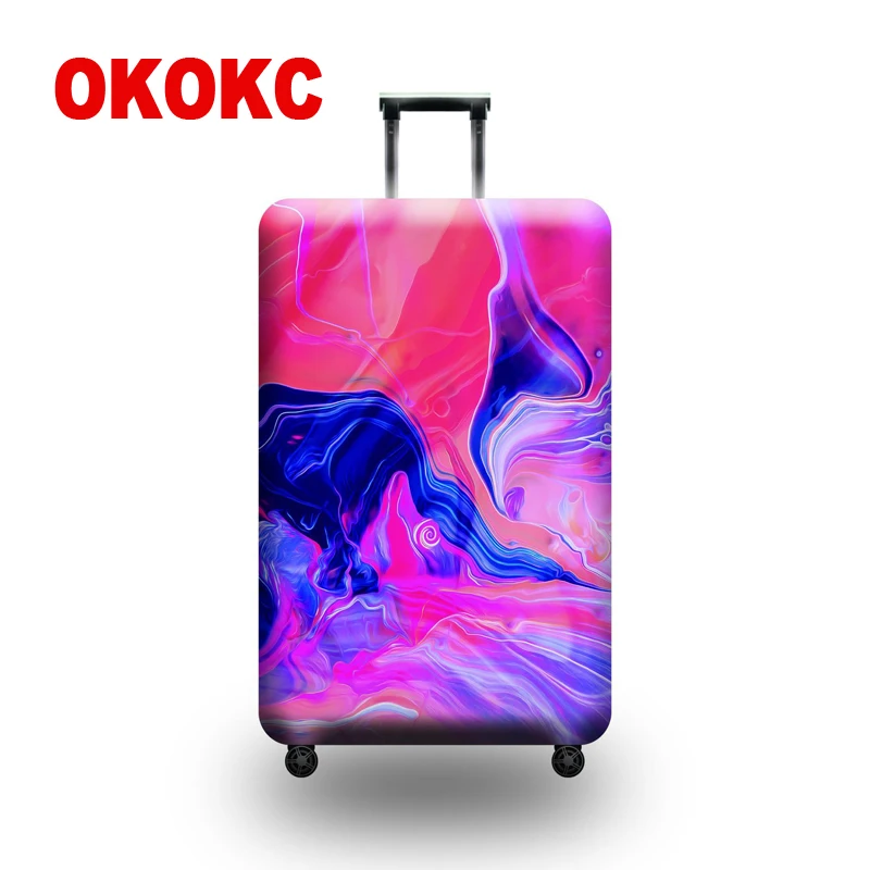 

OKOKC Colorful Elastic Thickest Luggage Cover for Trunk Case Apply to 22''-25'' case,Suitcase Protective Cover Travel