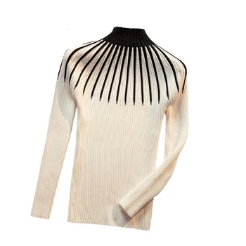 

Sueter Mujer Invierno Spring Autumn Women Sweaters and Pullovers Turtleneck Long Sleeve Knitwear Patchwork Warm Trui Dames