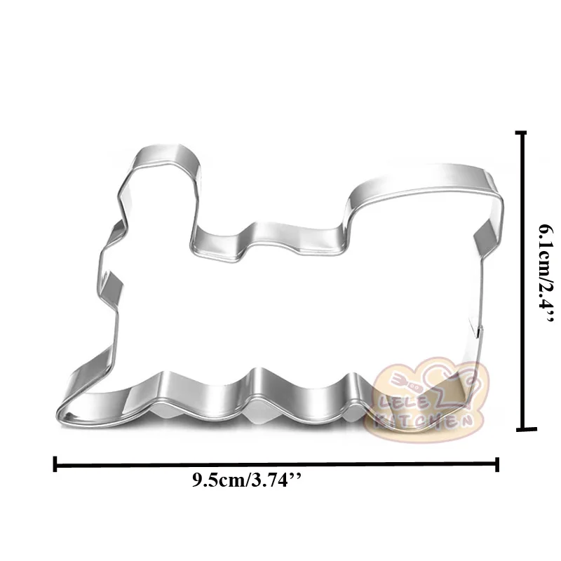 Транспорт лодка автомобиль самолет из нержавеющей стали Формочки для печенья Детские вечерние формы для помадки, пирога, печенья - Цвет: train