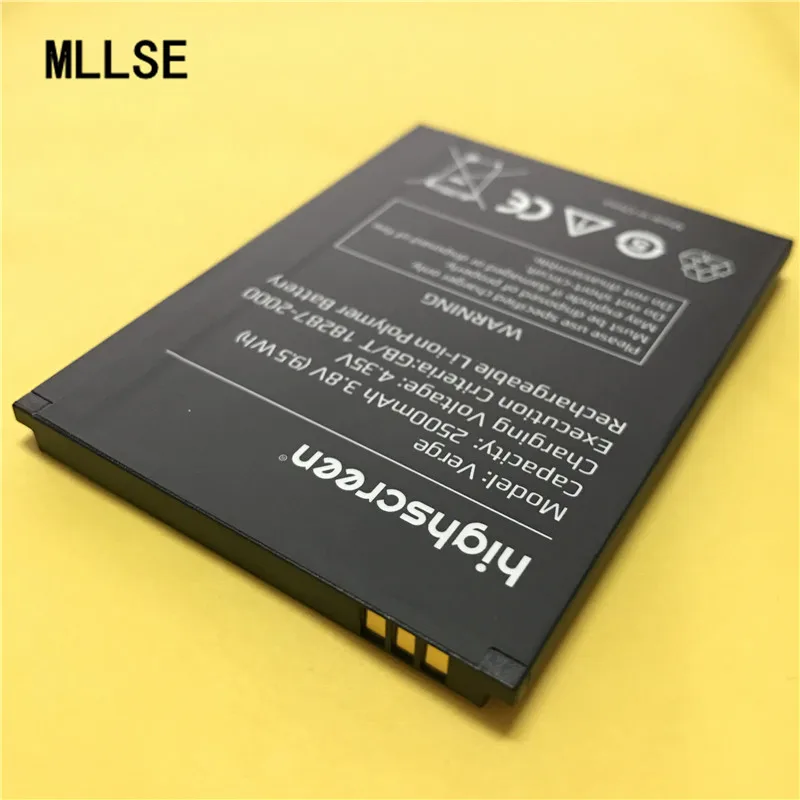 Аккумулятор MLLSE 2500 мАч аккумулятор Verge Для Screen мобильный телефон|battery for|battery for