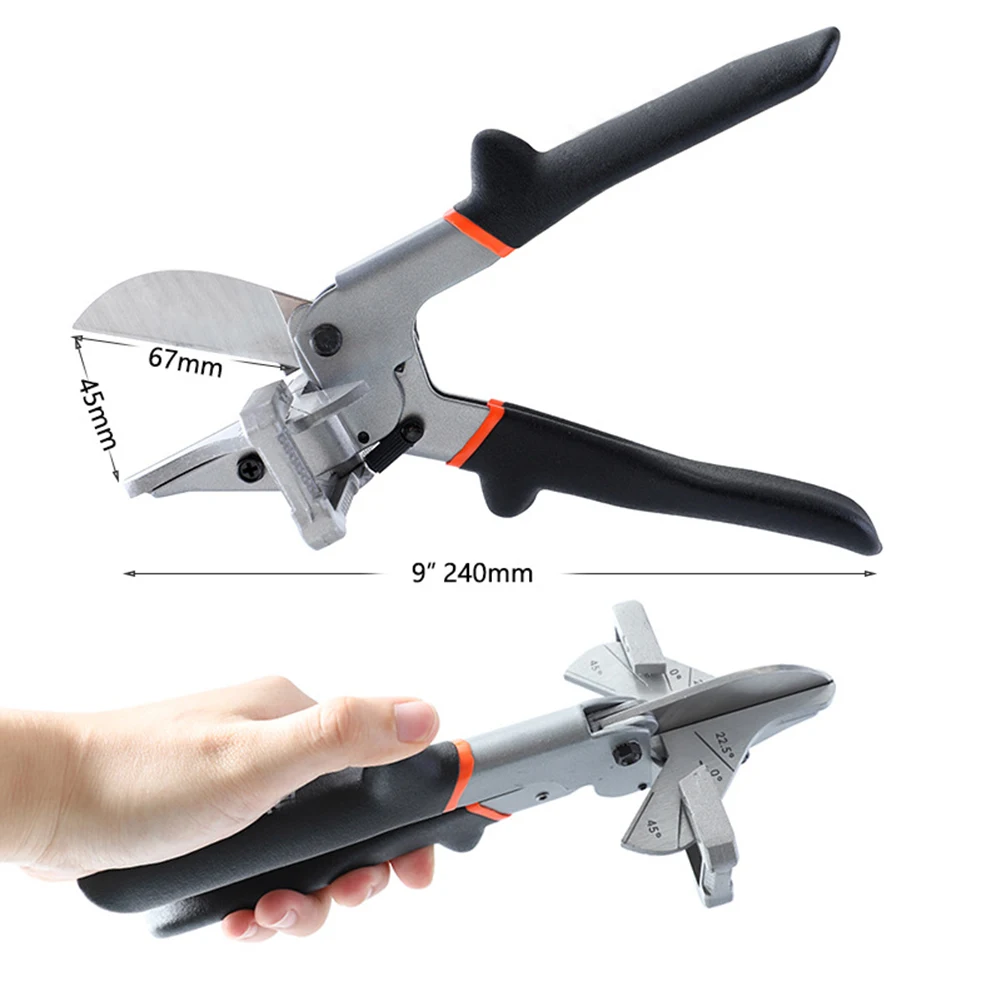 

0-135 Degree PVC Trunking Tube Multi Angle Miter Gasket Shear Trim Cutter Hand Tool Adjustable Multi Angle Shear