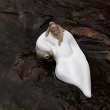 Фарфор фиолетовый; песок Ru печи чай Конфуций Лао-цзы ли бо секс Цао исторические чайные сервизы и костюм с сюжетом